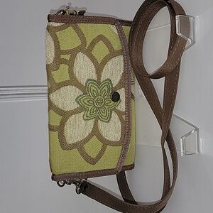 DANNY K. HAND CLUTCH WALLET ORGANIZER TRIFOLD CROSSBODY BAG